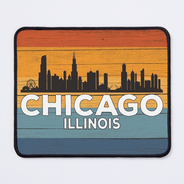 Item preview, Chicago Illinois Skyline Vintage Sunset designed and sold by PRNTDADZ.