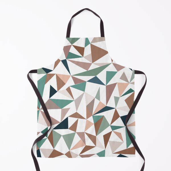 Item preview, Teal and brown triangle mosaic pattern with white background designed and sold by TheCosmoWest.