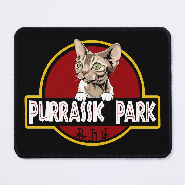 Item preview, Funny Devon Rex Cat Purrassic Park designed and sold by Funny Shirts Matter.