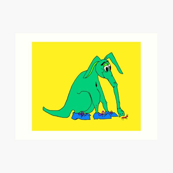 Arddy the Aardvark Art Print