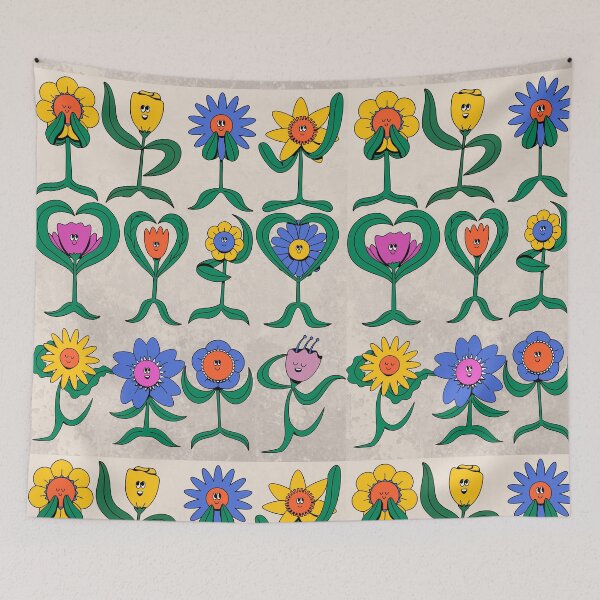 Item preview, Cute Funny Flowers  designed and sold by adoredigitals.