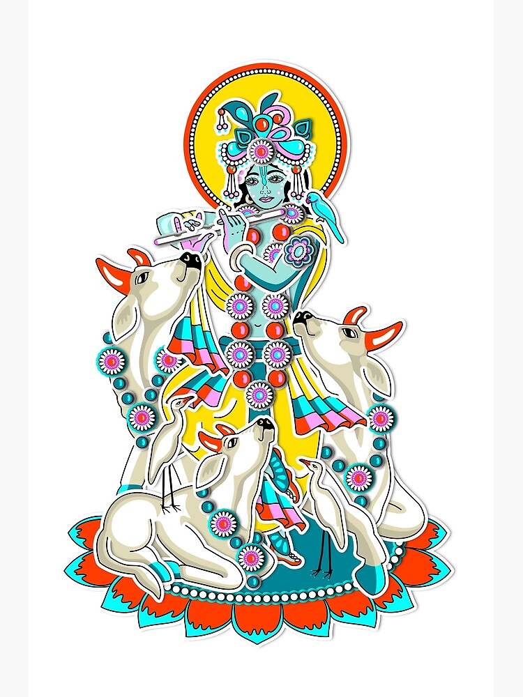 decalbazaar Vinyl Lord Krishna Cow Wall Car Glass Sticker 10 x 8 Inches  Silver : Amazon.in: Car & Motorbike