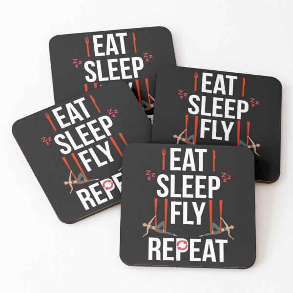 Item preview, Eat sleep fly Aerial Yoga repeat designed and sold by ClamenTaon.