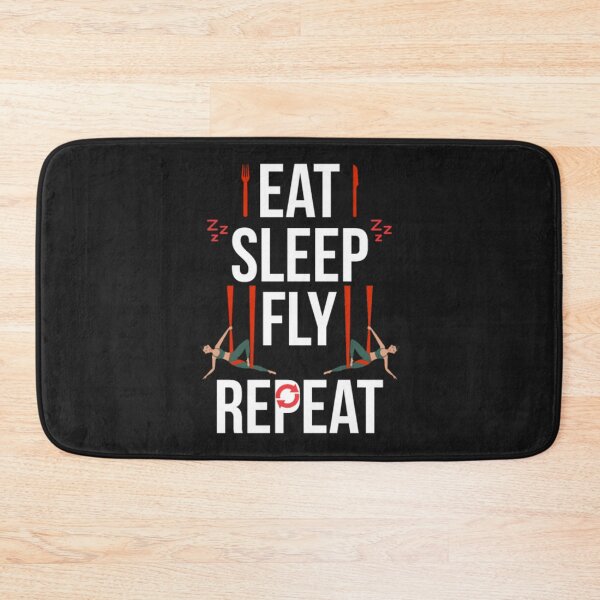 Item preview, Eat sleep fly Aerial Yoga repeat designed and sold by ClamenTaon.
