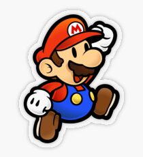 Pegatina transparente Super Paper Mario Jumping