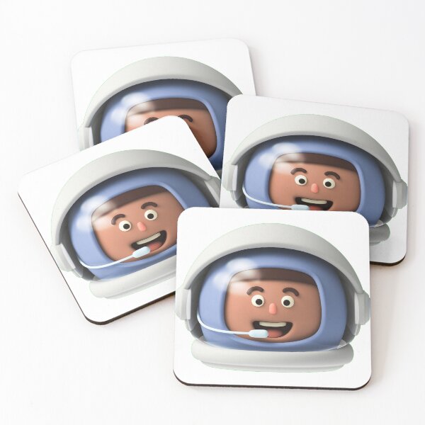 Item preview, 3D Astronaut Head Front-Facing White Suit Mid-Brown Skinned Person designed and sold by Scopestor.