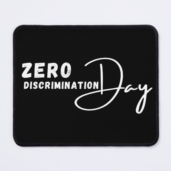 Item preview, Zero discrimination positive quote black and white illustration. designed and sold by Coolclassy.
