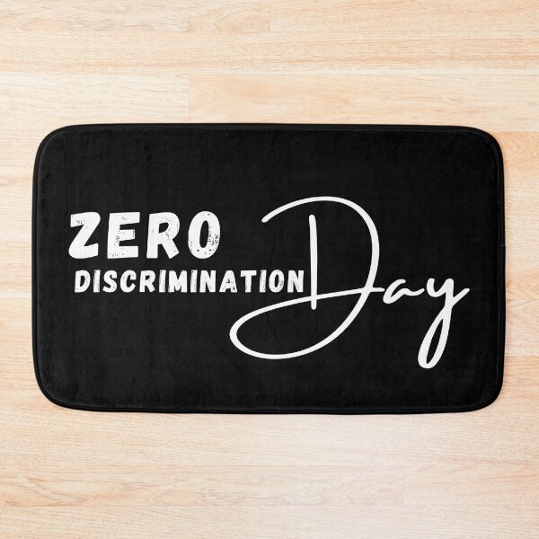 Item preview, Zero discrimination positive quote black and white illustration. designed and sold by Coolclassy.