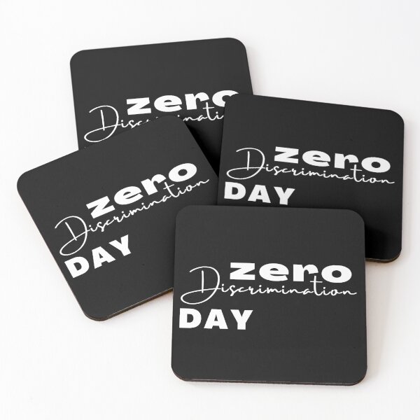 Item preview,  Zero discrimination positive quote black and white illustration. designed and sold by Coolclassy.