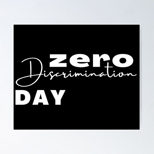 Item preview,  Zero discrimination positive quote black and white illustration. designed and sold by Coolclassy.
