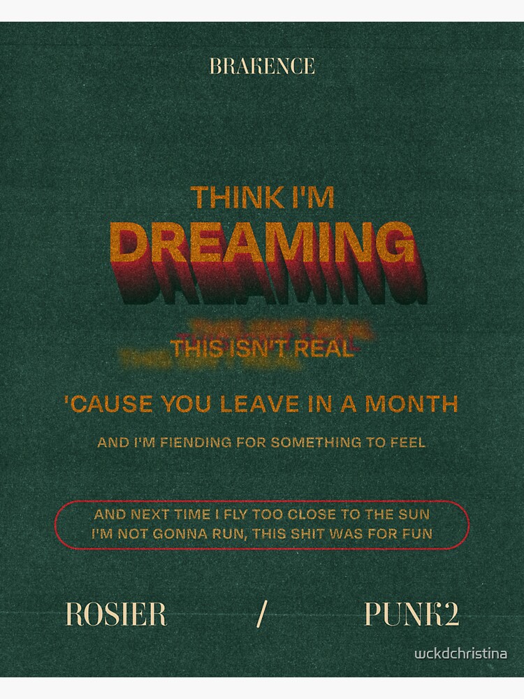 "Punk2 / Rosier Brakence Poster" Sticker for Sale by wckdchristina