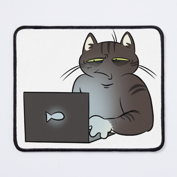 Item preview, Computer cat - Funky cat designed and sold by Redstickman5.