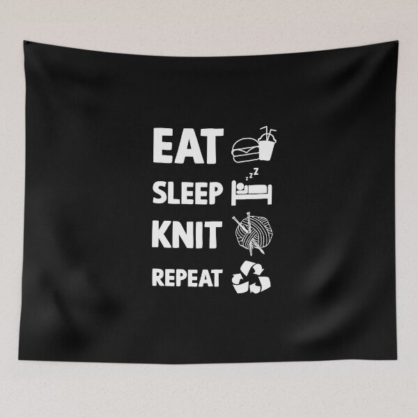 Artikelvorschau, Eat Sleep Knit Repeat entworfen und verkauft von vooART.