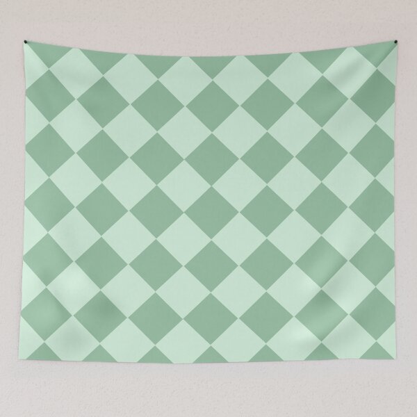 Aperçu de l'œuvre Damier incliné frais à la menthe créée et vendue par STUDIO MORE Los Angeles.