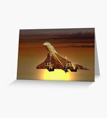 Concorde Sunset Greeting Card