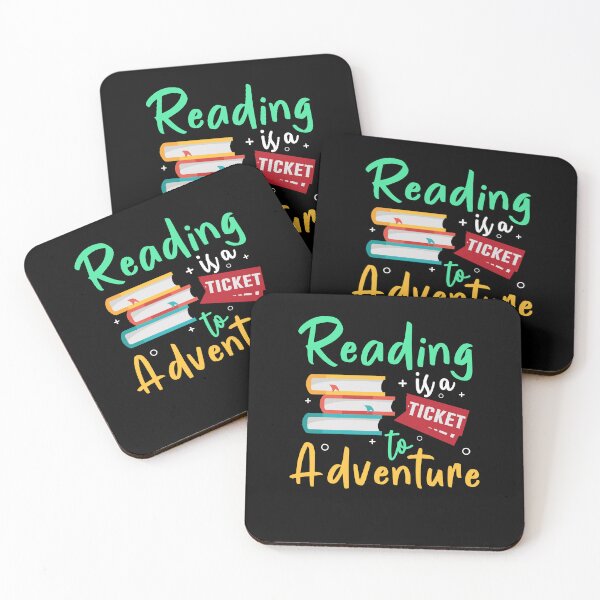 Item preview, Reading is a Ticket to Adventure, Fun Book School Sayings designed and sold by gachtousalah.
