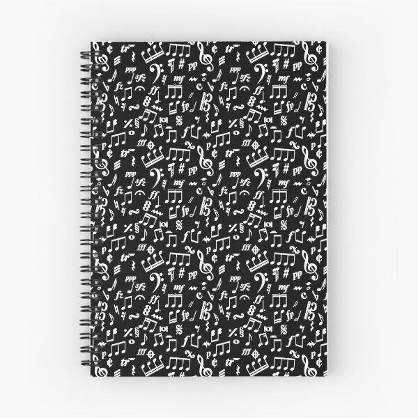 Artikelvorschau, Musiknoten & Symbole Muster schwarz und weiß entworfen und verkauft von cleverclarinet.