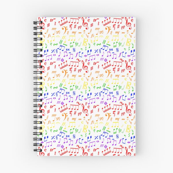 Item preview, Music Notes & Symbols Pattern in Rainbow designed and sold by cleverclarinet.