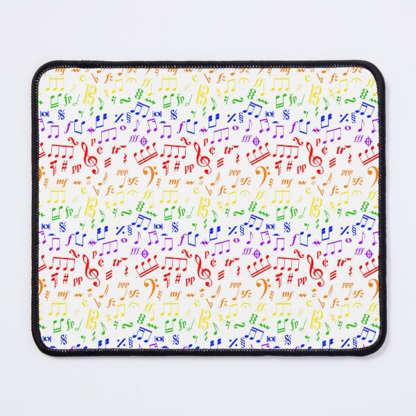 Item preview, Music Notes & Symbols Pattern in Rainbow designed and sold by cleverclarinet.