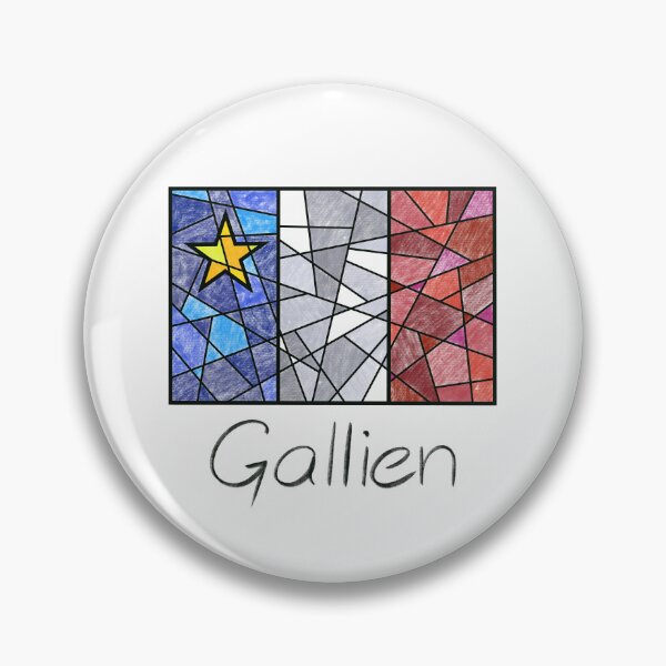 Artikelvorschau, Akadisches Flaggenmosaik-Pastell-Buntglasfenster Gallien entworfen und verkauft von ColoursOfFrance.