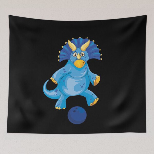 Item preview, Dinosaur Playing Bowling ,Funny Good Dinosaur Bowling Lovers Blue Design designed and sold by pedrored369.