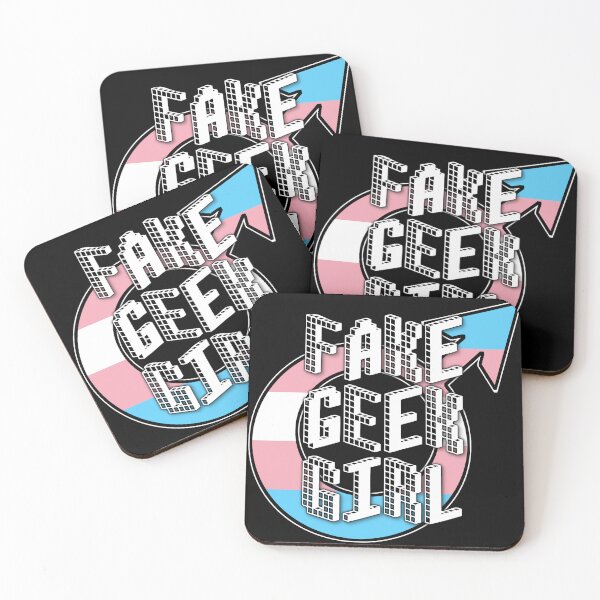 Item preview, Real Geek, Fake Girl (Trans Flag) designed and sold by StellarDraconic.