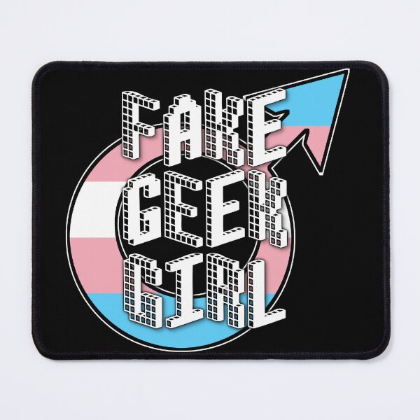 Item preview, Real Geek, Fake Girl (Trans Flag) designed and sold by StellarDraconic.