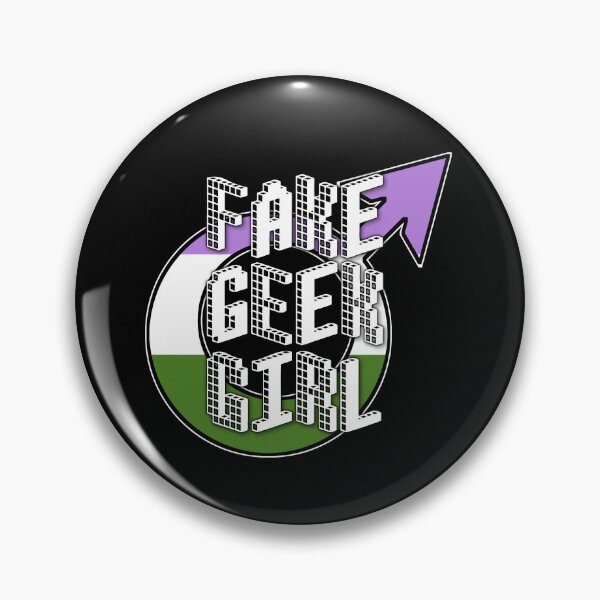 Item preview, Real Geek, Fake Girl (Genderqueer Flag) designed and sold by StellarDraconic.