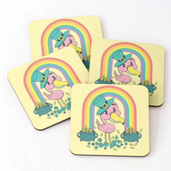Item preview, St Patricks flamingo rainbow designed and sold by Kezichy.