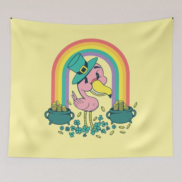 Item preview, St Patricks flamingo rainbow designed and sold by Kezichy.
