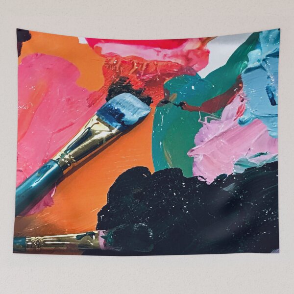 Item preview, Artist's Palette Of Colorful Paint Abstract With Brushes  designed and sold by DEC02.