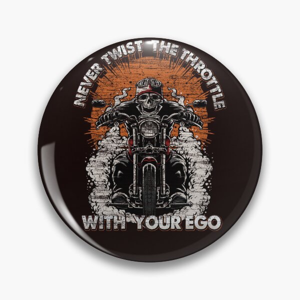 Item preview, Skull Biker Burnout | Never Twist The Throttle With Your Ego designed and sold by JakesRWild.