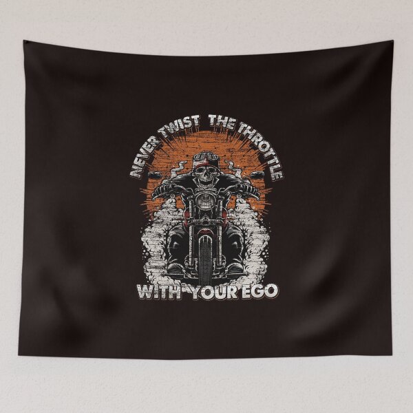 Item preview, Skull Biker Burnout | Never Twist The Throttle With Your Ego designed and sold by JakesRWild.