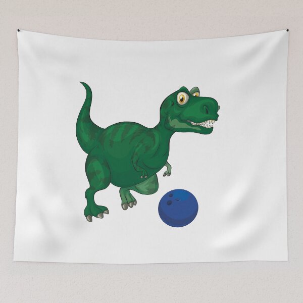 Item preview, Dinosaur Playing Bowling ,Funny Good Dinosaur Bowling Lovers Cool Green Design designed and sold by pedrored369.