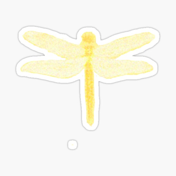 Yellow Dragonfly Sticker