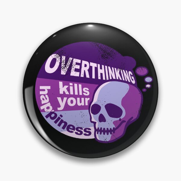 Item preview, Overthinking kills your happiness Purple retro style  | worn designed and sold by Skulls & Calaveras.