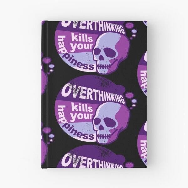 Item preview, Overthinking kills your happiness Purple retro style  | worn designed and sold by Skulls & Calaveras.