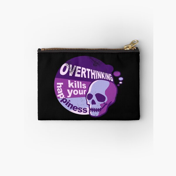 Item preview, Overthinking kills your happiness Purple retro style  | worn designed and sold by Skulls & Calaveras.
