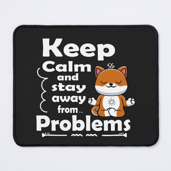 Item preview, keep calm and stay away from problems and cats lover designed and sold by Stickers Designer.