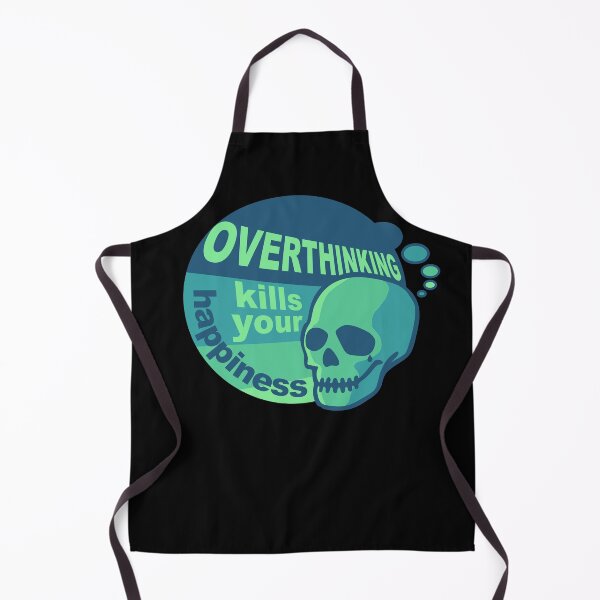 Item preview, Overthinking kills your happiness Retro style Green designed and sold by Skulls & Calaveras.