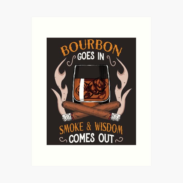 Item preview, Bourbon And Cigars Quote Vintage Art  designed and sold by MrEddie10.