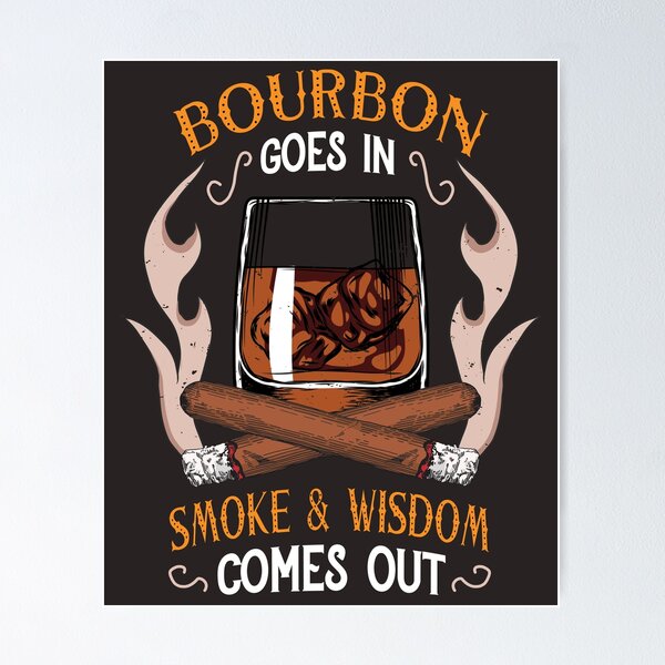 Item preview, Bourbon And Cigars Quote Vintage Art  designed and sold by MrEddie10.