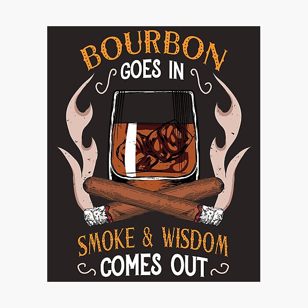 Item preview, Bourbon And Cigars Quote Vintage Art  designed and sold by MrEddie10.