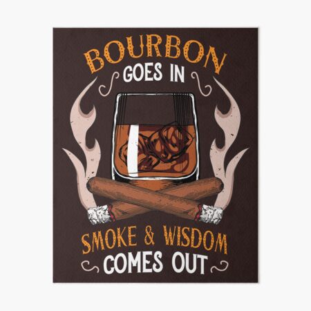 Item preview, Bourbon And Cigars Quote Vintage Art  designed and sold by MrEddie10.