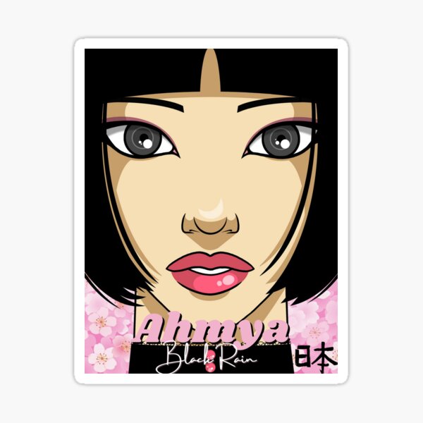 ahmya-is-a-girls-name-that-means-black-rain-in-japanese-sticker-for