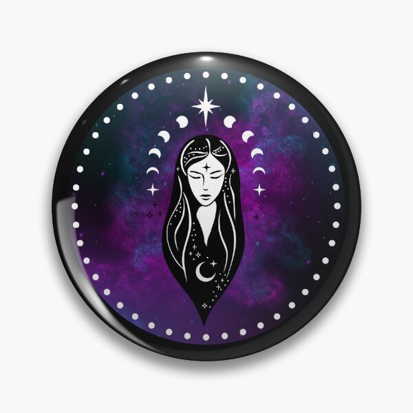 Item preview, Moon Goddess Moon Phases Purple Celestial Space designed and sold by OnyxMoonDesigns.