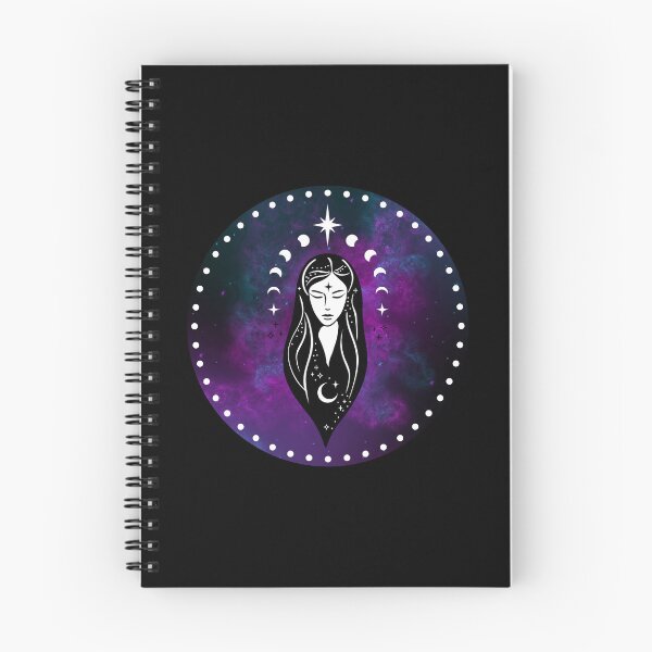 Item preview, Moon Goddess Moon Phases Purple Celestial Space designed and sold by OnyxMoonDesigns.