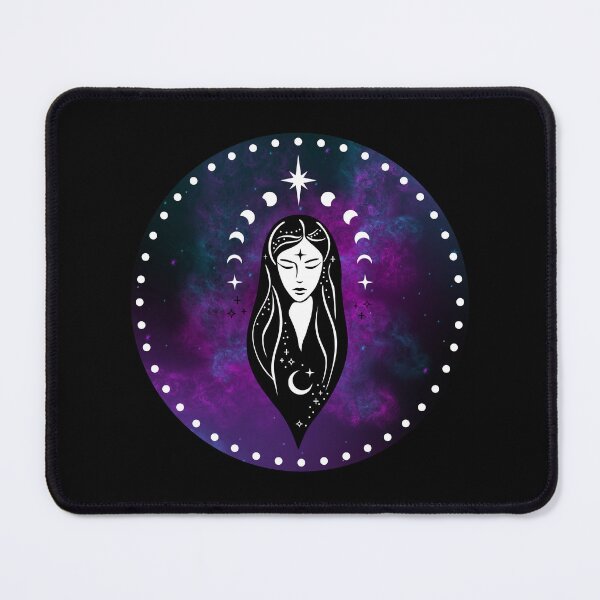 Item preview, Moon Goddess Moon Phases Purple Celestial Space designed and sold by OnyxMoonDesigns.