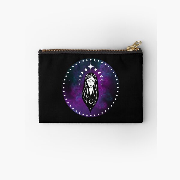 Item preview, Moon Goddess Moon Phases Purple Celestial Space designed and sold by OnyxMoonDesigns.