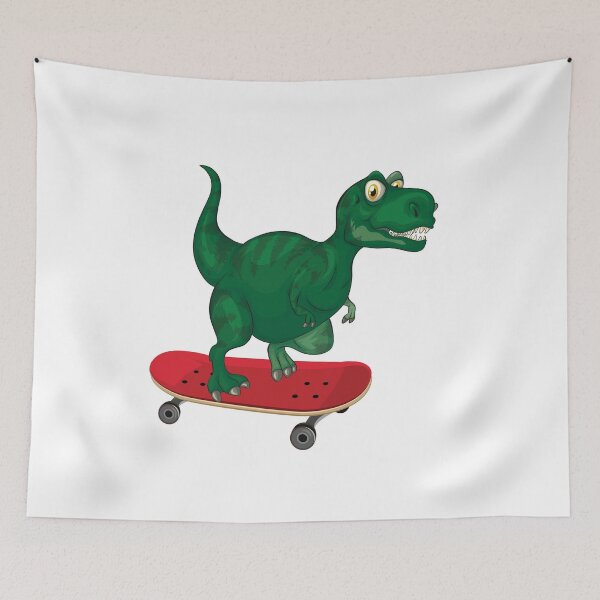 Item preview, Dinosaur Playing Skateboard ,Funny Good Dinosaur Skateboard Lovers Cool Green Design designed and sold by pedrored369.